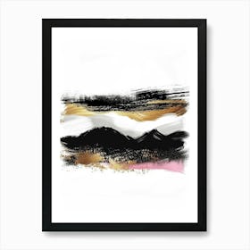 Abstract Mountain Painting 16 Art Print