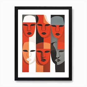 Four Faces 1 Art Print