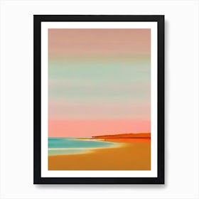 Playa De Zahara De Los Atunes, Cadiz, Spain Pink & Orange Millenial Art Print