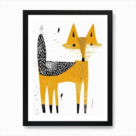 Yellow Coyote 1 Art Print