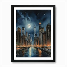 New York City of Lights Art Print