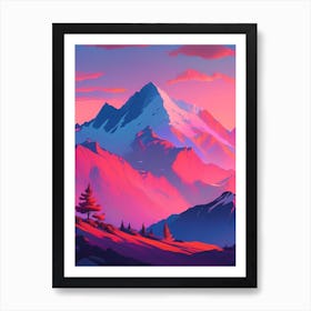 The Rocky Mountains Dreamy Sunset 2 Art Print