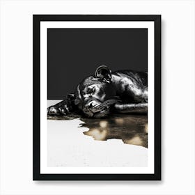 'Sleeping Lion' Art Print