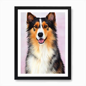 Icelandic Sheepdog Watercolour Dog Art Print