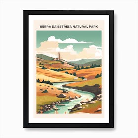 Serra Da Estrela Natural Park Midcentury Travel Poster Art Print