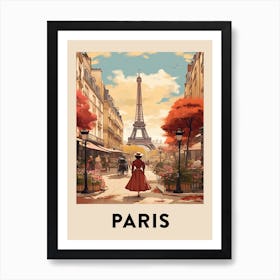 Vintage Travel Poster Paris 6 Art Print