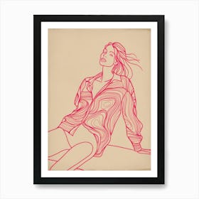 Woman Laying Down Art Print