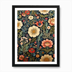 William Morris Floral Wallpaper Art Print