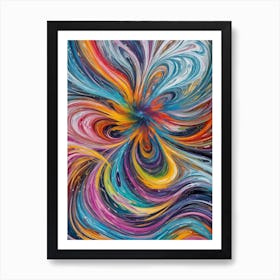 Abstract Swirl Painting 2 Art Print