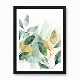 Watercolor Leaves 17 Art Print