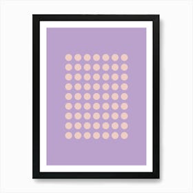 Geometric Dots Purple Art Print