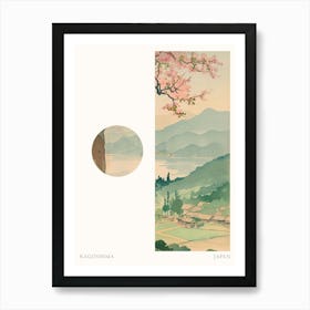 Kagoshima Japan 1 Cut Out Travel Poster Art Print