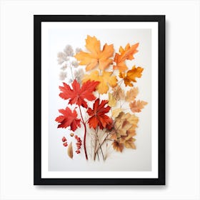 Autumn Leaves Art Painting Art Print