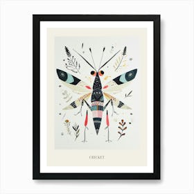 Colourful Insect Illustration Cricket 10 Poster Art Print