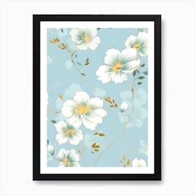 Floral Wallpaper Art Print