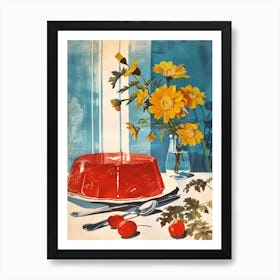 Red Jelly Vintage Cookbook Inspired 3 Art Print