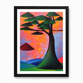 Tamarack Tree Cubist 1 Art Print