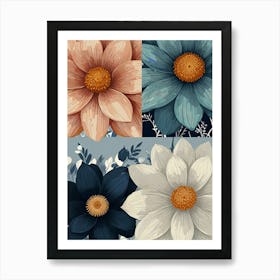 Four Flowers Art Print