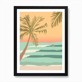 Sunset Surf, Tamarindo, Costa Rica Art Print