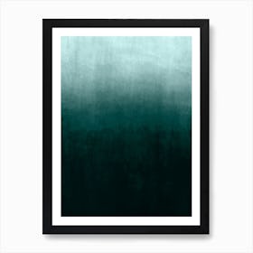 Deep Emerald Green Gradient Abstract Art Print Art Print