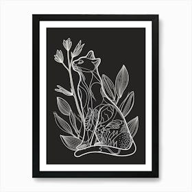 Toyger Cat Minimalist Illustration 3 Art Print