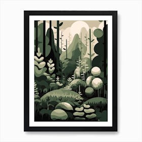 Forest Abstract Minimalist 5 Art Print