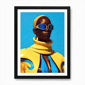 Orbiting Trends: Afrofuturist Fashion Art Print