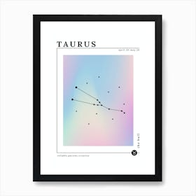 Taurus Zodiac Sign | Iridescent Art Print