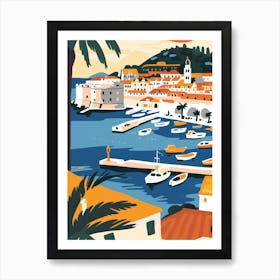 Travel Poster Happy Places Dubrovnik 2 Art Print