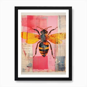 Bee Collage Inspired 2 Art Print