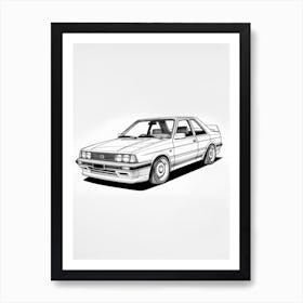 Subaru Wrx Impreza Line Drawing 4 Art Print