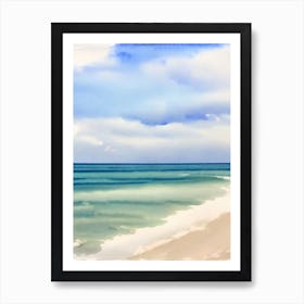 Bribie Island Beach 3, Australia Watercolour Art Print