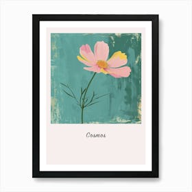 Cosmos 2 Square Flower Illustration Poster Art Print