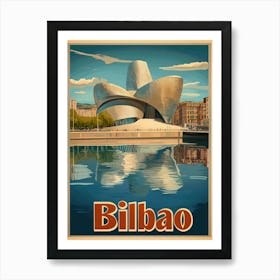 Aihrgdesign A Vintage Travel Poster Of Bilbao 2 Art Print