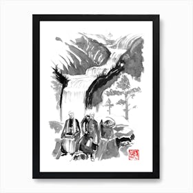 Drinking Monks Art Print