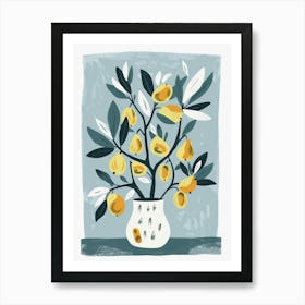 Pear Tree Flat Illustration 8 Art Print