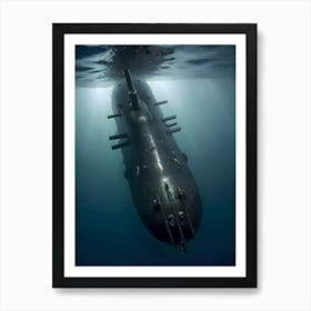 Submarine In The Water -Reimagined 1 Art Print