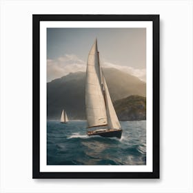 Sailing Yachts In The Ocean Art Print