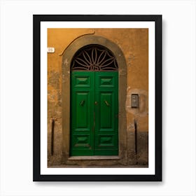 Green Italian Door Art Print