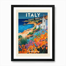 Sardinia Italy 1 Fauvist Painting Travel Poster Art Print