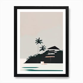 Roatan Island Honduras Simplistic Tropical Destination Art Print