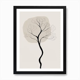 Tree Line Art Abstract 6 Art Print