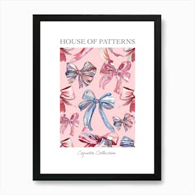 Pastel Bows Pattern Poster Art Print