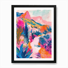 Abstract Colorful Landscape Maximalist Mountain Art Print