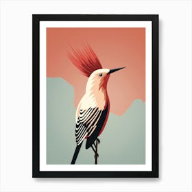 Minimalist Hoopoe 2 Illustration Art Print