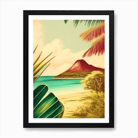 Mauritius Mauritius Vintage Sketch Tropical Destination Poster