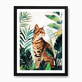 Cat In The Jungle animal Cat's life 2 Art Print