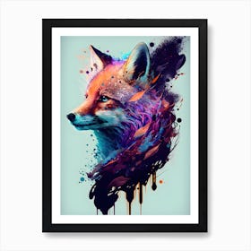 abstract fox art Art Print