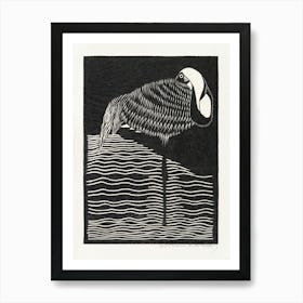 White Necked Crane (1927) , Samuel Jessurun Art Print