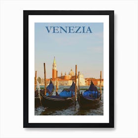 Venice Italy Travel Poster, Karen Arnold Art Print